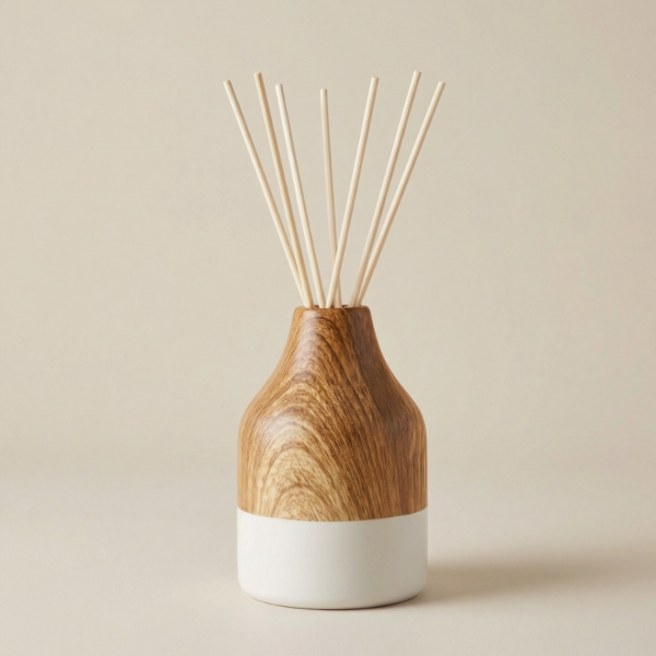 Producto - FLORERO CERÁMICA SIMIL MADERA