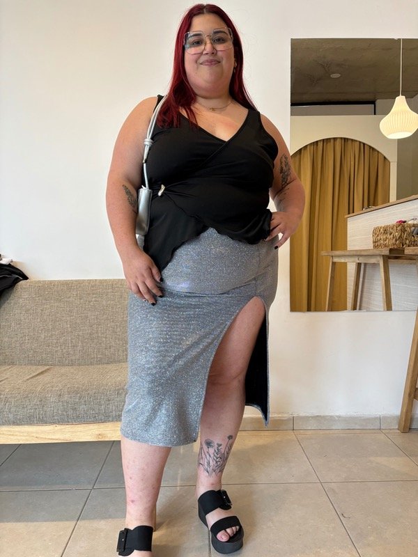 Producto - Falda PARTY plateada