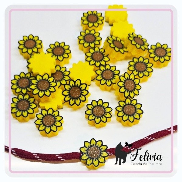 Producto - Charm 3D x 5u. Girasol