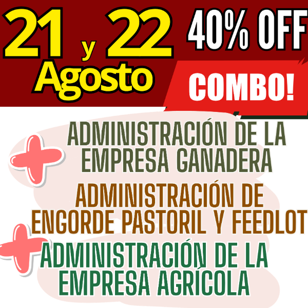 Producto - COMBO 3 CURSOS: Admin Ganadera + Engorde Pastoril y Feedlot + Admin Agrícola