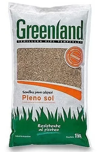 Producto - Semillas Cesped Pleno Sol 500grs Siempre Verde Pisoteo Greenland