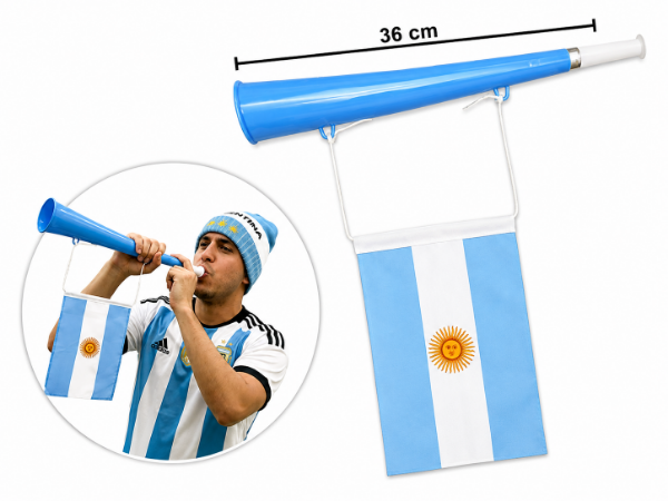Producto - CORNETA CON BANDERA ARGENTINA FP442 "MUNDIAL"