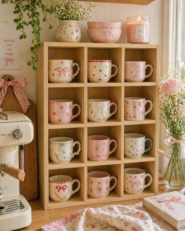 Producto - Organizador de Tazas "Pinterest Mood" con fondo