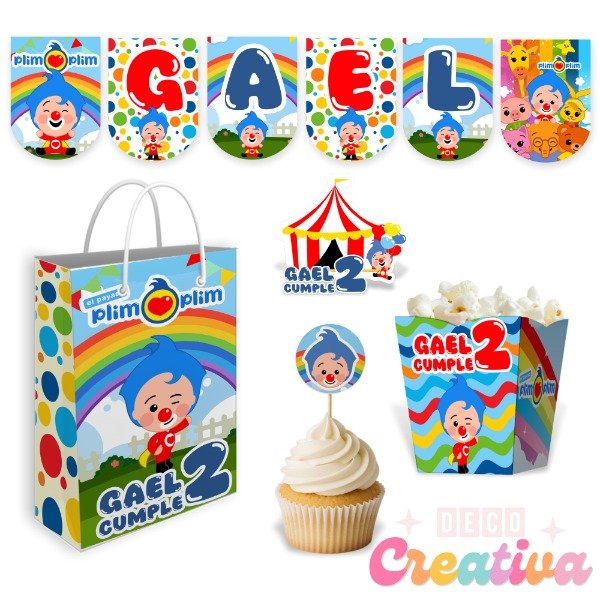 Producto - Pack Decorativo de Cumpleaños Plim Plim- Digital