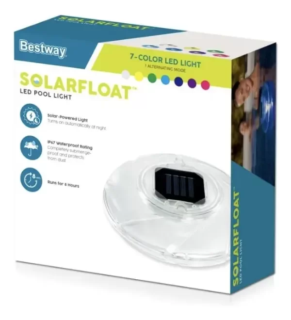 Producto - Luz flotante solar Bestway iluminacion led colores decoracion para Piletas