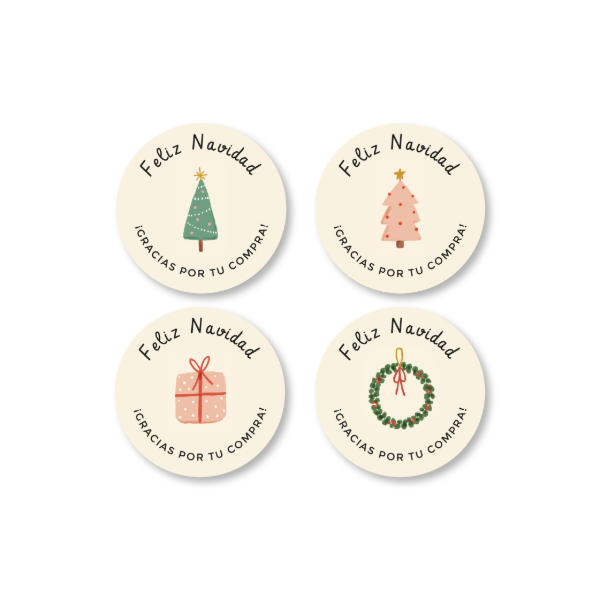 Producto - STICKERS NAVIDAD #14 GRACIAS POR TU COMPRA