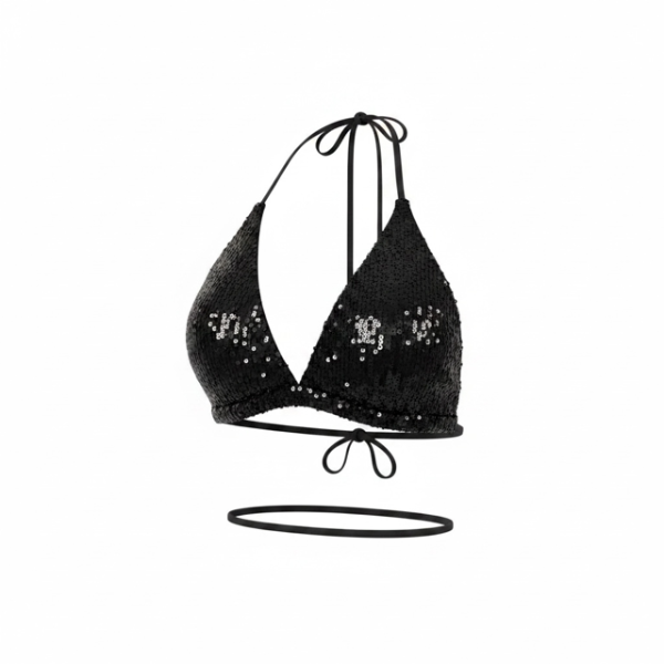 Producto - TOP HALTER LENTEJUELAS NEGRO BELEN 0245