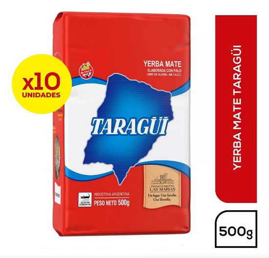 Producto - Yerba Mate TARAGUI x500g. Bulto x10u.
