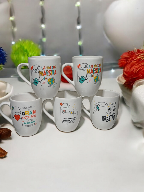 Producto - TAZAS BOMBE FLORK DIA DEL MAESTRO X24