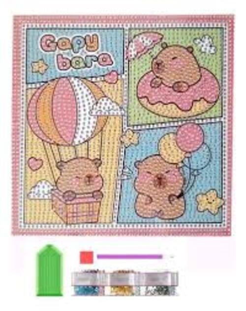 Producto - DIAMOND PAINTING 20X20 BASTIDOR CAPIBARA FESTEJO