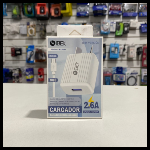 Producto - CARGADOR V8 2.6A IBEK