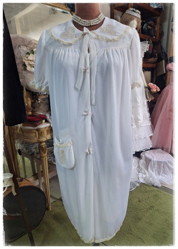 Producto - Camisón y Deshabillé microtul como tiza