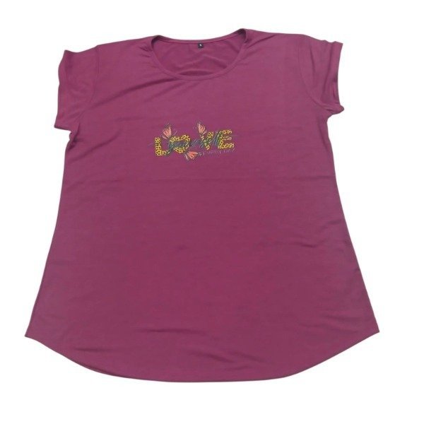 Producto - Remera dama modal "Love"T5 vino