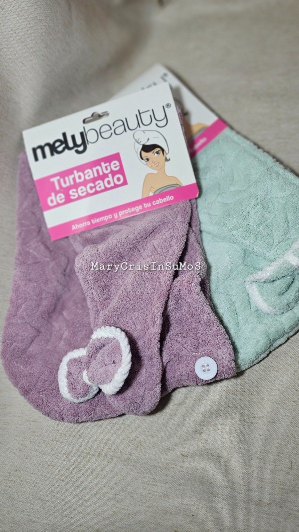 Producto - TURBANTE DE SECADO PARA CABELLO MELY