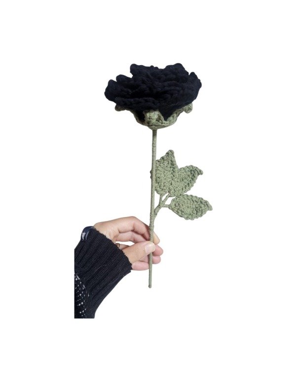 Producto - Rosa Tejida: Negra