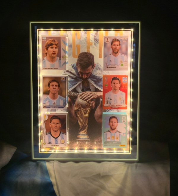 Producto - Cuadro de messi con luz e ilusión 3D