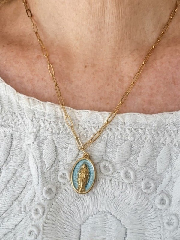 Producto - Medalla Guadalupe celeste
