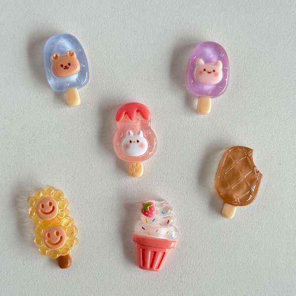 Producto - Charms x 6u - Heladitos acrilicos