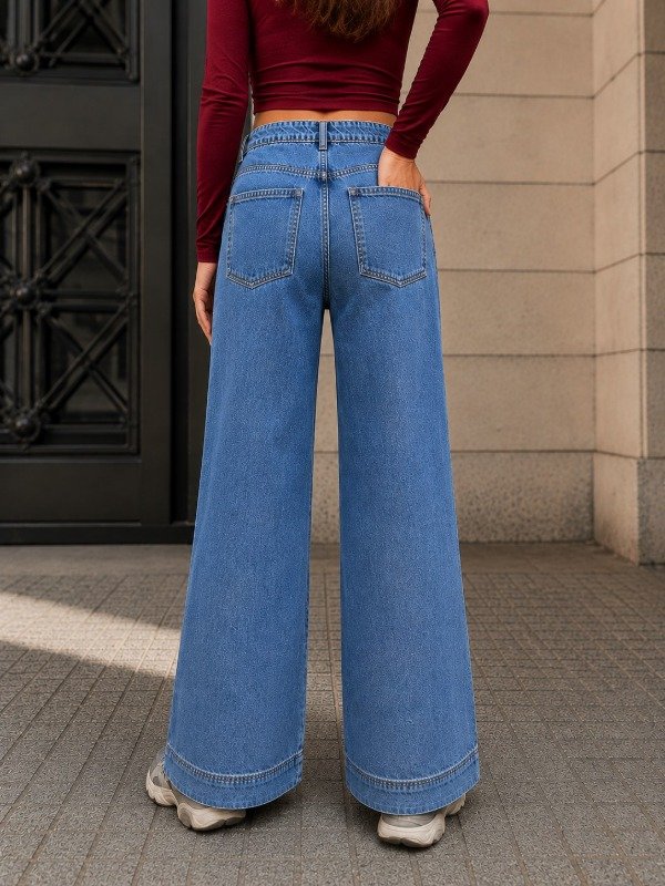 Producto - WIDE LEG RECORTE AZUL NEVADO - 1