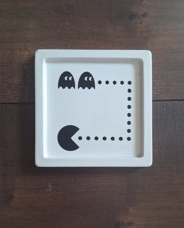 Producto - Posavasos Cuadrado Pac-Man Arcade Clásico