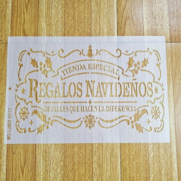 Producto - St 5512 de 20x30 cm Stencil Regalos Navideños