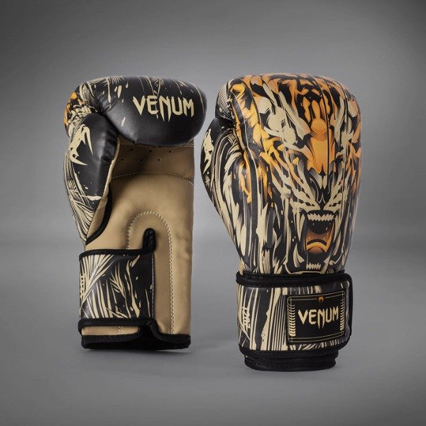 Producto - Venum Tiger Boxing Gloves Black Neon orange