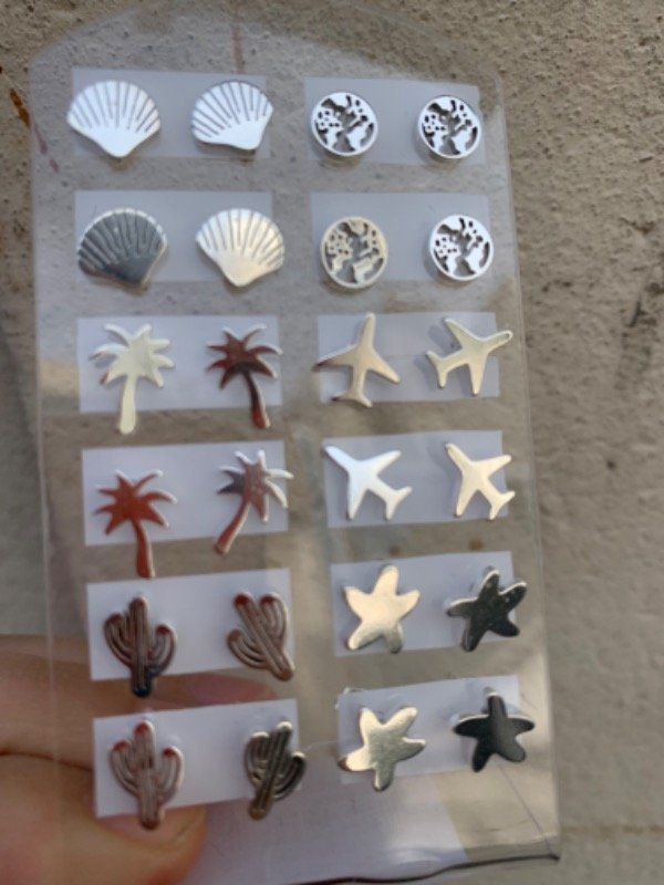 Producto - Blister de aros acero blanco