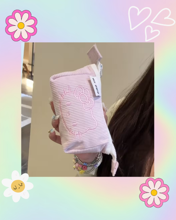 Producto - Cartuchera de Pana Hello Kitty Bordada - 5