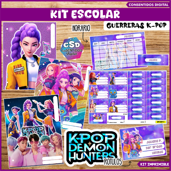 Producto - KIT ESCOLAR GUERRERAS K-POP
