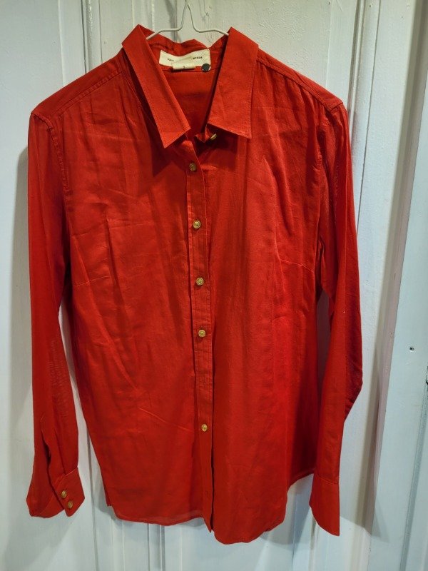 Producto - Camisa PAULA CAHEN D'ANVERS colorada brillosa- Talle M- PRECIO: 44X
