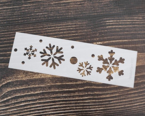 Producto - STENCIL A - COPOS DE NIEVE NAVIDAD