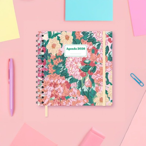 Producto - Agenda cuadrada semanal Flores!