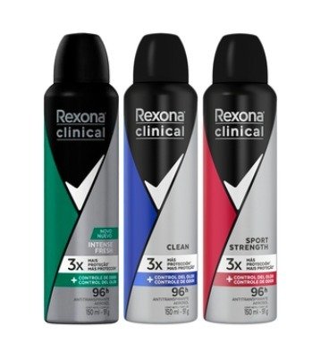 Producto - REXONA CLINICAL MEN 150ML CONTROL DE OLOR - AEROSOL