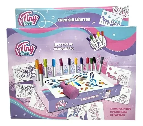 Producto - SET DE DIBUJO TINY CON AEROGRAFO Y ACCESORIOS 296X27X4.5CM
