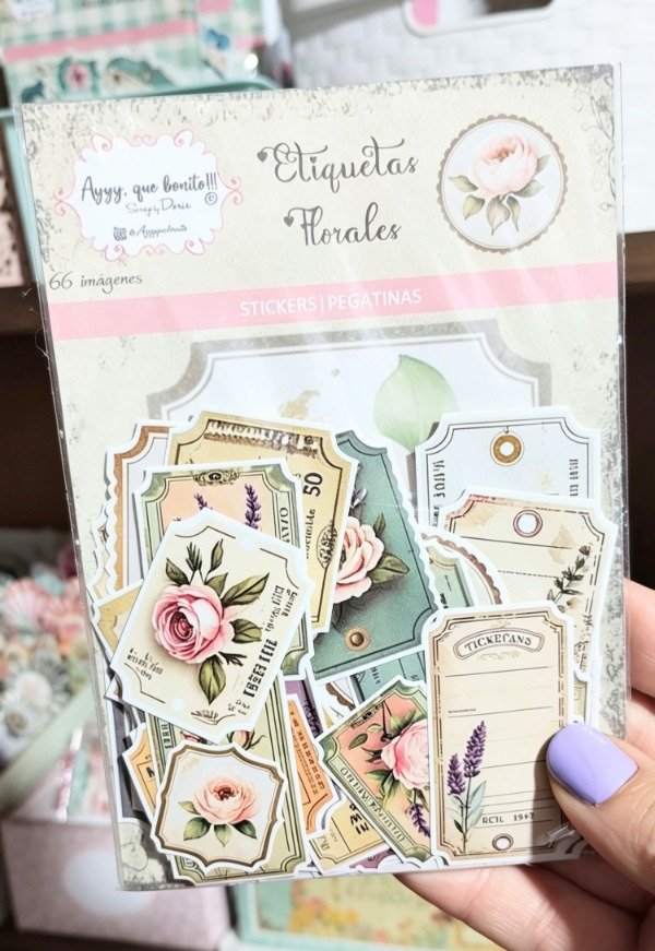 Producto - Stikers Etiquetas florales