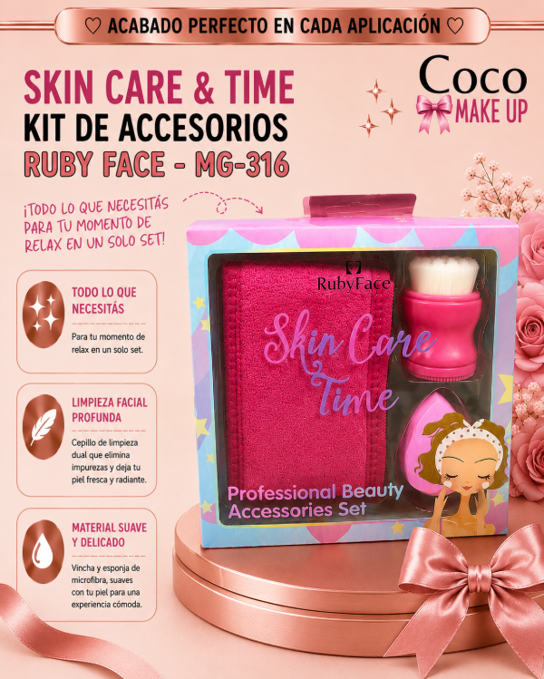 Producto - KIT DE ACCESORIOS SKIN CARE Y TIME - RUBY FACE - MG-316
