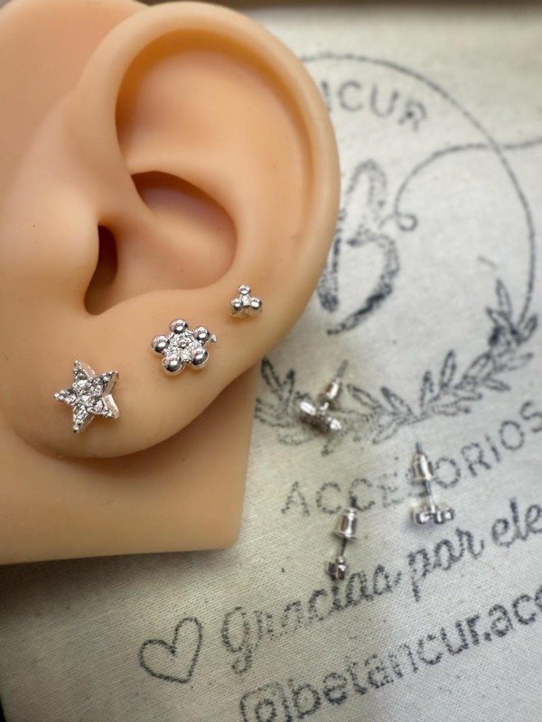 Producto - Aros plateados x 3