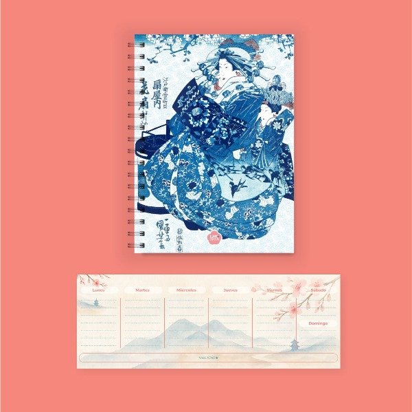 Producto - Combo Cerezo: Cuaderno + Planner semanal