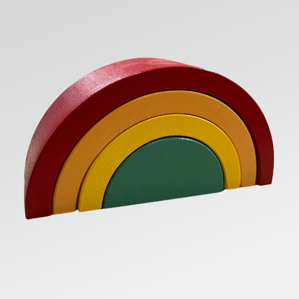 Producto - Arcoíris de madera 4 arcos PICASSO - 18 cm - Juguete Waldorf