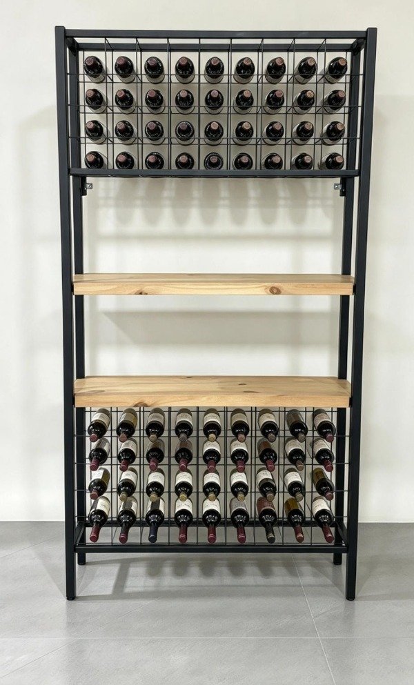 Producto - Bodega estanteria hierro/malla metalica y estantes 90x30x190 - 0