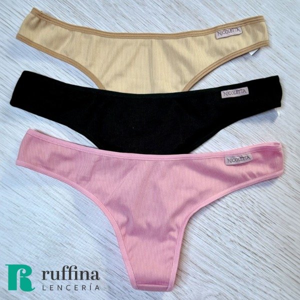 Producto - Pack x3 colaless de morley NICOLETTA (talle 3) - Art. 2400