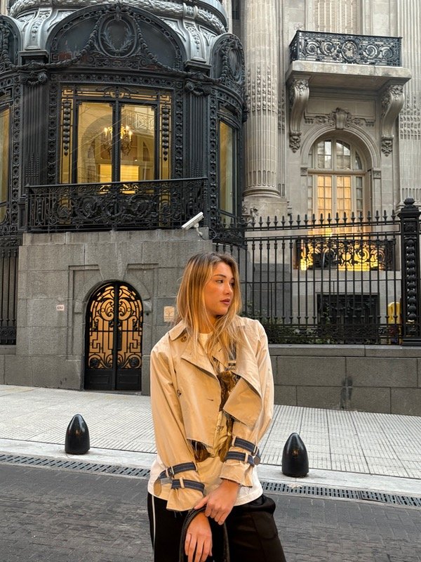 Producto - Trench ft denim Stradivarius Talle L