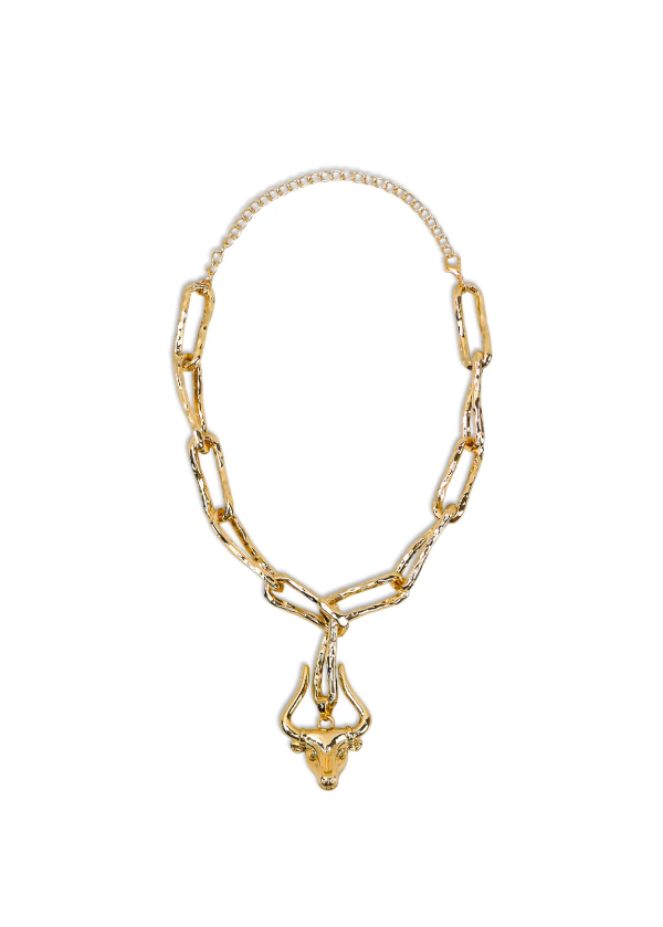 Producto - Collar dije Toro  eslabones Dorado