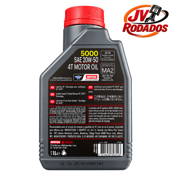 Producto - MOTUL 5000 20W-50 1L - 1