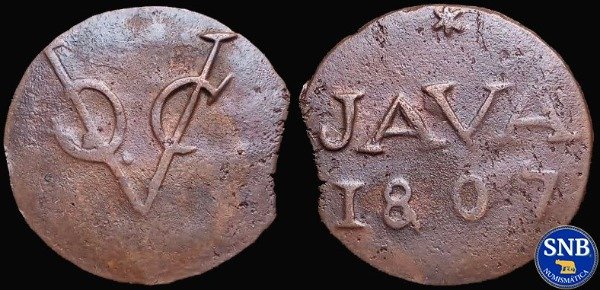 Producto - Java- 1 Duit (1807) KM #220 [VF-] - Colonia de la República Bátava (1800-1808)