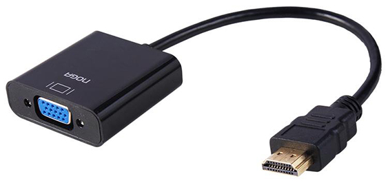 Producto - Conversor HDMI M a VGA H -full HD -c/audio estereo -20cm -c/cable 3.5mm estereo