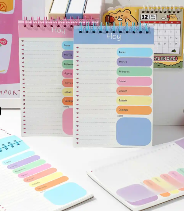 Producto - PLANIFICADOR SEMANAL PASTEL