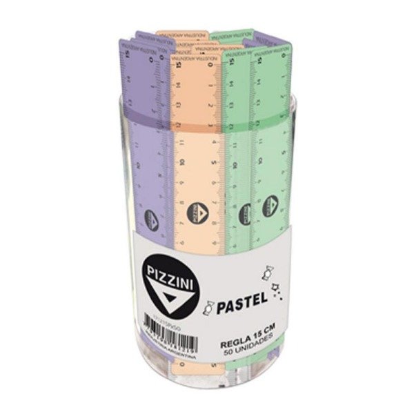 Producto - REGLA PIZZINI ESCOLAR PASTEL 15CM