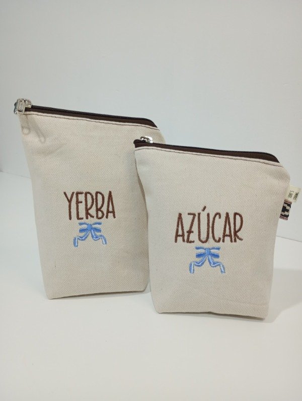 Producto - Yerbera + azucarera bordadas