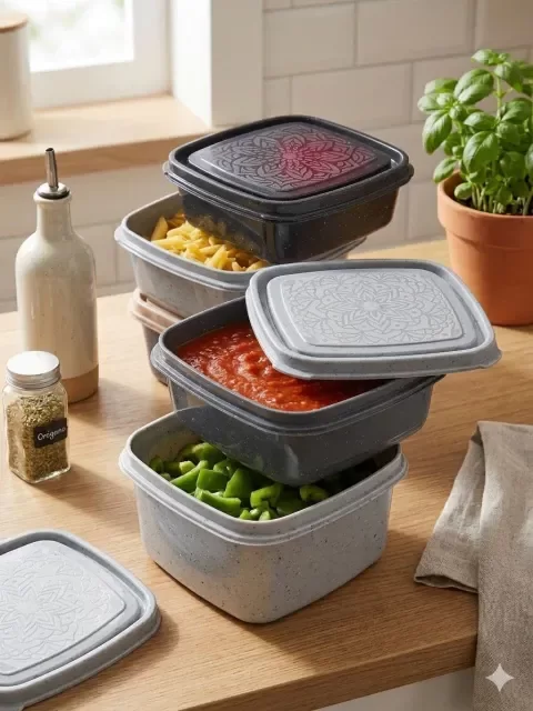 Producto - Hermético 0.6 Litros Granito 14x5cm 7508